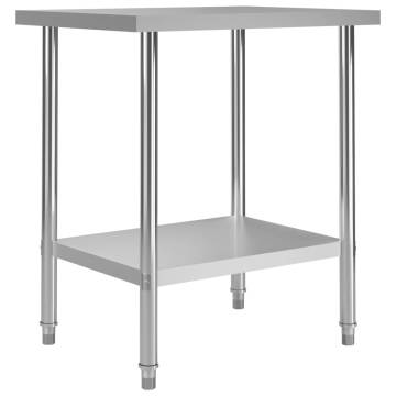 Stainless Steel Kitchen Work Table 80x60x85 cm | Hipo Market