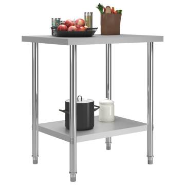 Stainless Steel Kitchen Work Table 80x60x85 cm | Hipo Market