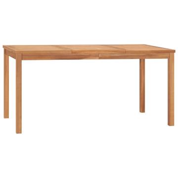 Garden Dining Table - Solid Teak Wood | 160x80 cm