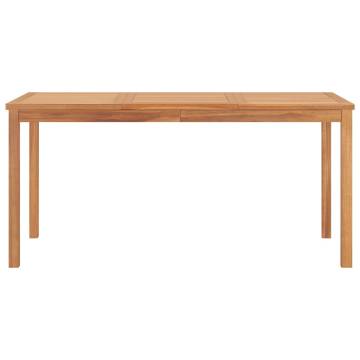 Garden Dining Table - Solid Teak Wood | 160x80 cm