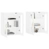 Elegant Wall Mounted Cabinets - 2 pcs White Engineered Wood