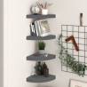 Floating Corner Shelves 4 pcs High Gloss Grey 25x25x3.8 cm MDF Colour high gloss grey Size 25 x 25 x 3.8 cm Quantity in Package 4 Number of Pieces 1 