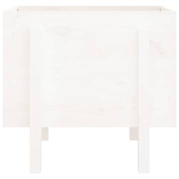 Garden Planter White 62x50x57 cm - Solid Wood Pine