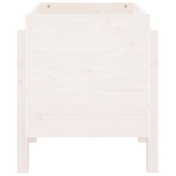 Garden Planter White 62x50x57 cm - Solid Wood Pine