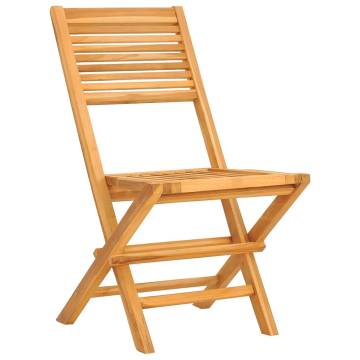 Folding Garden Chairs - 2 pcs Solid Teak Wood | HipoMarket