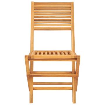 Folding Garden Chairs - 2 pcs Solid Teak Wood | HipoMarket