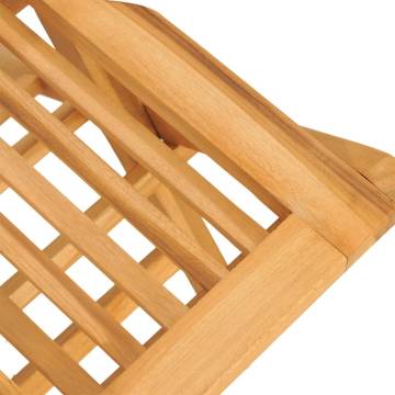 Folding Garden Chairs - 2 pcs Solid Teak Wood | HipoMarket