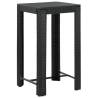 Stylish Black Garden Bar Table - 60.5x60.5x110.5 cm