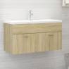 Sink Cabinet Sonoma Oak 90x38.5x46 cm Engineered Wood Colour sonoma oak Size 90 x 38.5 x 46 cm Number of 1 Number of Pieces 