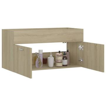 Sink Cabinet Sonoma Oak - Stylish Storage 90x38.5x46 cm