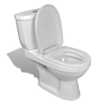 Stylish White Toilet with Cistern | Eco-Friendly Flush