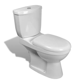 Stylish White Toilet with Cistern | Eco-Friendly Flush