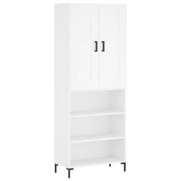 Highboard White 69.5x34x180 cm - Stylish & Durable Storage