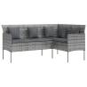 L-shaped Grey Couch Sofa with Cushions - Stylish & Comfortable