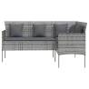 L-shaped Grey Couch Sofa with Cushions - Stylish & Comfortable