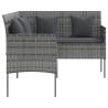 L-shaped Grey Couch Sofa with Cushions - Stylish & Comfortable