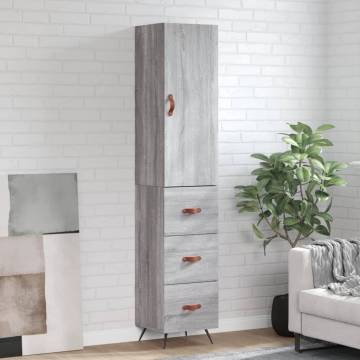 Elegant Highboard Grey Sonoma - Stylish Storage Solution