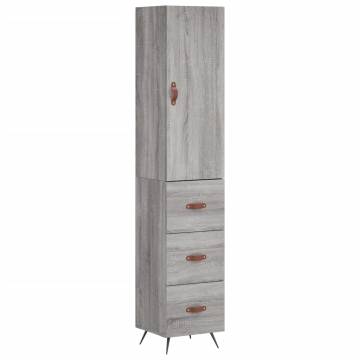 Elegant Highboard Grey Sonoma - Stylish Storage Solution