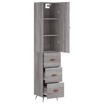 Elegant Highboard Grey Sonoma - Stylish Storage Solution