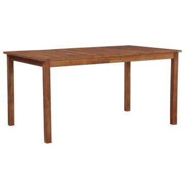 Solid Acacia Wood Garden Table - 150x90cm | HipoMarket