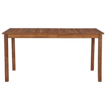 Solid Acacia Wood Garden Table - 150x90cm | HipoMarket