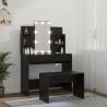 LED Black Dressing Table Set - Stylish & Functional | HipoMarket