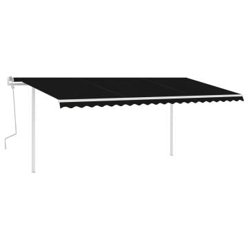 Manual Retractable Awning 5x3m - Anthracite | HipoMarket