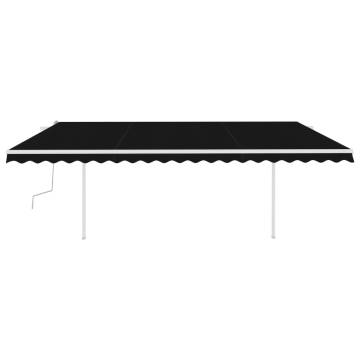 Manual Retractable Awning 5x3m - Anthracite | HipoMarket