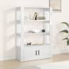 Sideboard High Gloss White 80x30x119.5 cm Engineered Wood Colour high gloss white Quantity in Package 1 