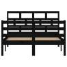 Black Solid Wood Pine Bed Frame - 120x200 cm | HipoMarket