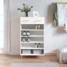 Shoe Cabinet White 60x35x105 cm Engineered Wood Colour white Quantity in Package 1 