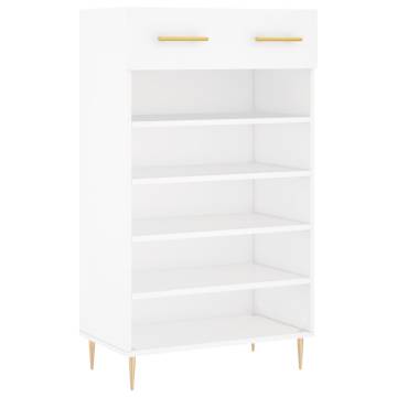 Elegant White Shoe Cabinet - 60x35x105 cm - Durable Design