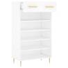 Elegant White Shoe Cabinet - 60x35x105 cm - Durable Design