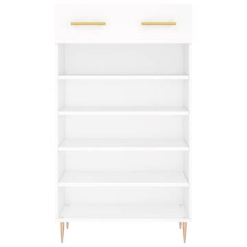 Elegant White Shoe Cabinet - 60x35x105 cm - Durable Design