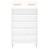 Elegant White Shoe Cabinet - 60x35x105 cm - Durable Design