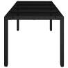 Black Garden Table with Glass Top - 190x90 cm | HipoMarket