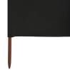 6-Panel Wind Screen Fabric 800x120 cm - Black | HipoMarket