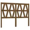 Stylish Honey Brown Pine Bed Headboard - 146x4x100 cm