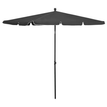 Garden Parasol with Pole 210x140 cm - Anthracite Shade Solution