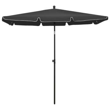 Garden Parasol with Pole 210x140 cm - Anthracite Shade Solution