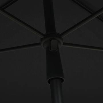 Garden Parasol with Pole 210x140 cm - Anthracite Shade Solution