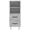 Elegant Highboard in Concrete Grey - 34.5x34x180 cm