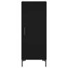 Stylish Black Highboard - 34.5x34x180 cm Engineered Wood