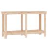 Solid Wood Pine Work Bench 140x50x80 cm | HipoMarket