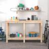 Solid Wood Pine Work Bench 140x50x80 cm | HipoMarket