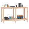 Solid Wood Pine Work Bench 140x50x80 cm | HipoMarket