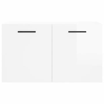 High Gloss White Wall Cabinet - Stylish & Functional Storage