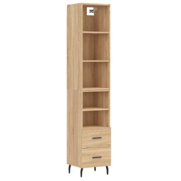 Stylish Highboard Sonoma Oak - Engineered Wood Storage Solution