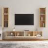 4 Piece TV Cabinet Set - Sonoma Oak Engineered Wood