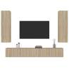 4 Piece TV Cabinet Set - Sonoma Oak Engineered Wood